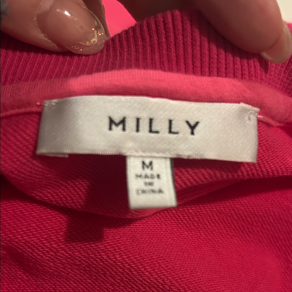 Milly Fuchsia Ruffle Sweatshirt - Picture 3 of 3